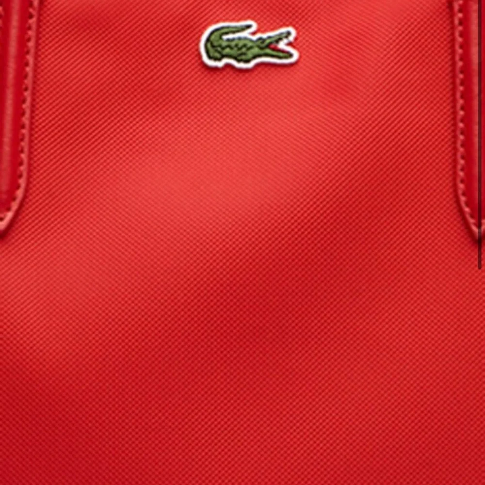 Lacoste Red Solid Tote Bag - Picture 7 of 16
